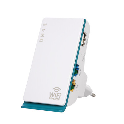 

Wireless Repeater WiFi Extender with RJ45 LAN&WAN Port 24G Band WiFi Coverage RepeaterAP Mode EU Plug