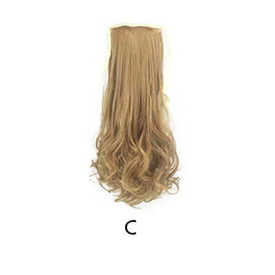 

Gobestart 45cm Womens Wig Long Straight Hair Ponytails Girls Seamless Hair Extension Rope