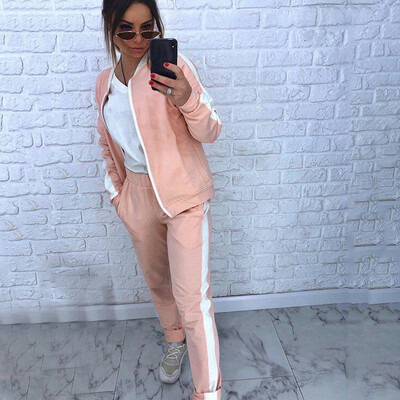 

Tailored European And American Autumn And Winter Womens New Sports Suit Two-Piece