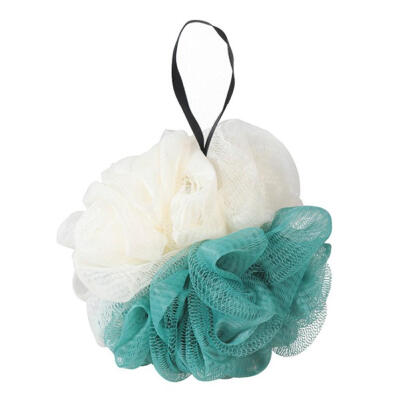 

1pc PE Bath Ball Green Flower Mesh Back Scrubbing Bubble Ball Shower Towel