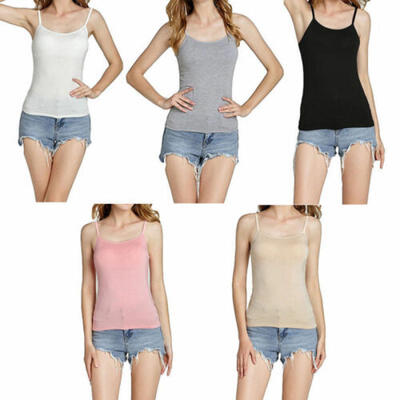 

US Camisole with Built in Shelf BRA Adjustable Spaghetti Strap Tank Top -XL