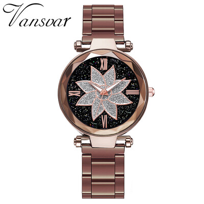 

Hot Sale Women Watches Starry Sky Dial Ladies Fashion Quartz Wristwatch Luxury Alloy Strap Clock Casual Relogio Feminino