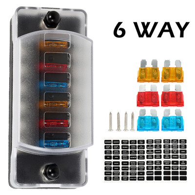 

6 Way Fuse Box 12V24V Bus Bar Car Boat M6 Way Fuse Box 12V24V Bus Bar Car Boat Marine Fuse Box Holder