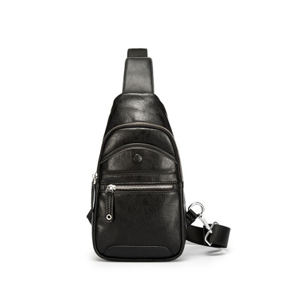 

Chest bag male Korean version of the shoulder bag casual small backpack boys pockets tide brand leather bag men bag men bag Messenger bag