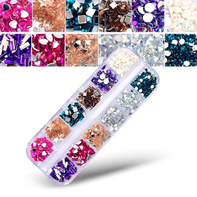 

Toponeto Colorful Nail Art Tips Stickers 3D Laser Makeup Manicure DIY Decals Decoration