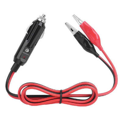 

Car Cigarette Lighter Plug Extension Cord with Small Alligator Clip 15AWG Copper Wire Core 12V 24V Plug Socket