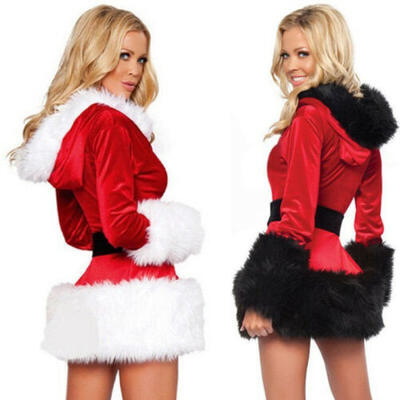 

Women Christmas Tutu Dress Xmas Santa Fancy Costume Holiday Party Cosplay Outfit