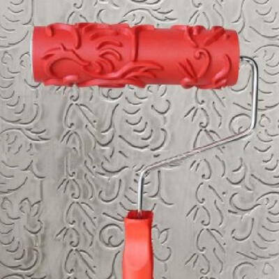 

Flowers Pattern Paint Rubber Roller for Home Shop Wall Creative Decoration