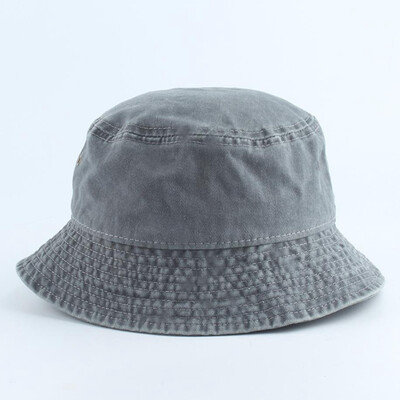 

7 Colors Vintage Depot Denim Washed Cotton Bucket Hat For Men Women Summer Fisherman Hat Sun Hat