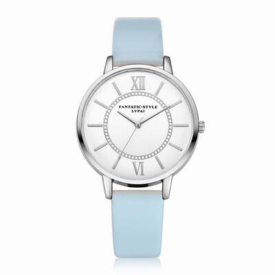 

Lvpai P092-S Women Fashion Silver Tone Bezel Leather Band Wrist Watches