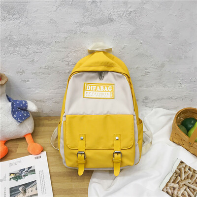

Bag girl Korean version of high school inthe wind ancient sense girl son campus backpack simple hit color shoulder bag