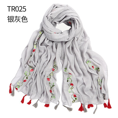 

2017 new embroidery cotton&linen scarves scarf national wind retro national wind hanging scarf shawl wholesale