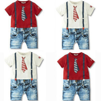 

Baby Boys Kids Newborn Infant Overalls Romper Shorts Bodysuit Outfit Clothing