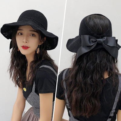 

Summer new womens sun-shading cap folding sun-cap sun-proof large-brim top hat&straw hat