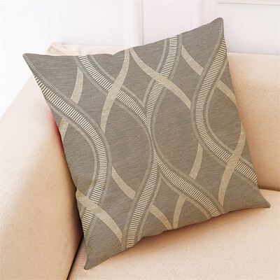 

Toponeto Line Pattern Pillowcase Linen Sofa Cushion Cover Home Decoration Pillowcase