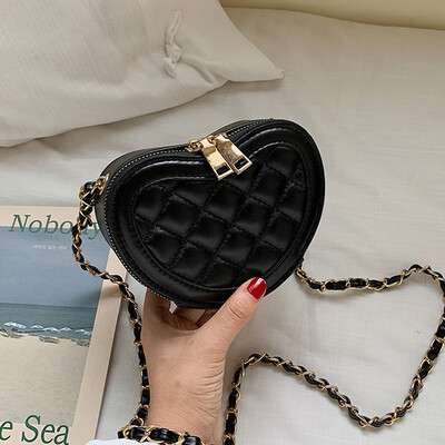 

On the new small bag women 2019 new diamond embroidered line love bag fashion Joker foreign style slung shoulder bag