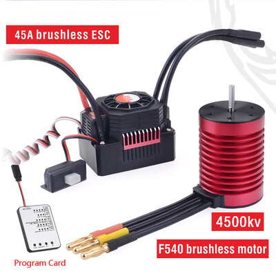 

Tailored Waterproof Combo F540 Brushless Motor w 45A ESCProgram Card for 110 RC Car