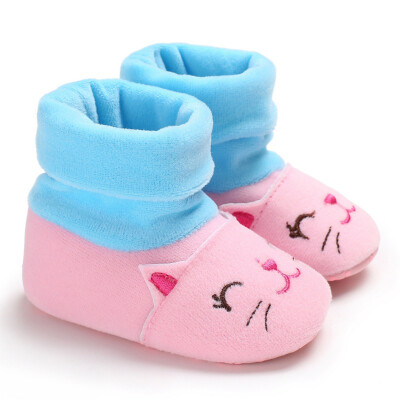 

Autumn Winter Baby Boots Cotton Cute Baby Casual Soft Bottom Toddler Boots Cartoon Print Pattern Baby Boots