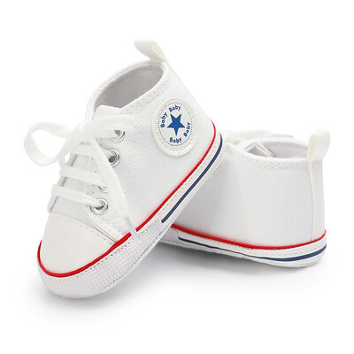 

Baby Boys Girls Shoes Canvas Toddler Sneakers Anti-Slip Infant First Walkers 0-18 Months