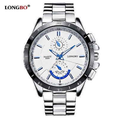 

LONGBO Brand New Fashion Sports Wristwatch Luxury Quartz Watches Men Alloy Strap Watches Man Waterproof Military Watch 8833
