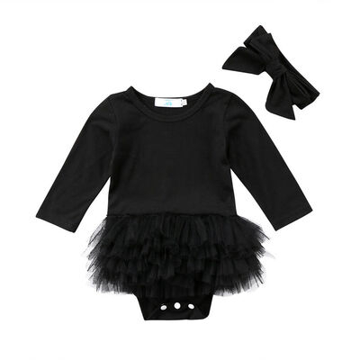 

Newborn Baby Girl Romper Jumpsuit Bodysuit Clothes Headband Outfit Sets