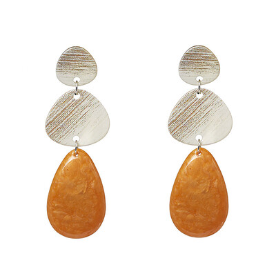 

AOTEMAN 2019 ZA Colors Squama effects Dangle Long Earrings 2019 New Ethnic Vintage Statement Earrings For Women Wedding Jewelry