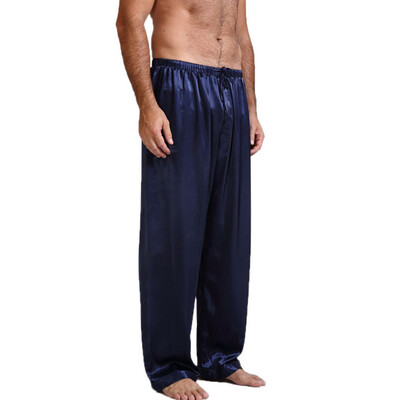 

Mens Pyjama Bottoms Lounge Pants Solid Color Casual Loose Homewear Nightwear