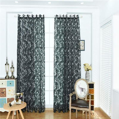 

Home Use Phoenix Tail Pattern Curtain Bedroom Living Room Balcony Kitchen Hotel Decoration Elegant Sun-shading Window Gauze