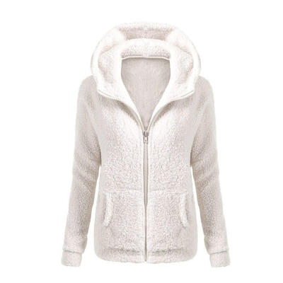

Women Thicken Fleece Winter Warm Jacket Hooded Zipper Overcoat Outwear