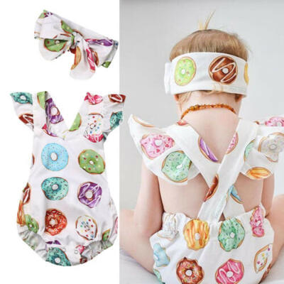 

Fashion Newborn Kids Baby Girl Donuts Romper Jumpsuit Sunsuit Outfits Clothes US