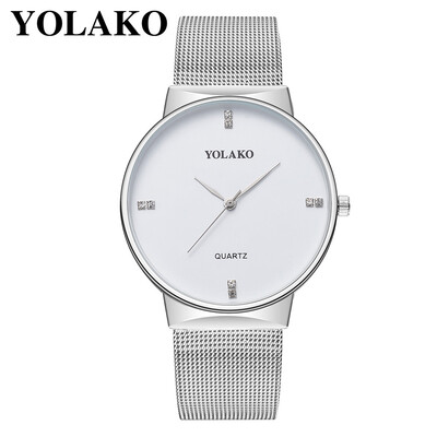 

Gobestart YOLAKO Mens Quartz Stainless Steel Band Newv Strap Watch Analog Wrist Watch