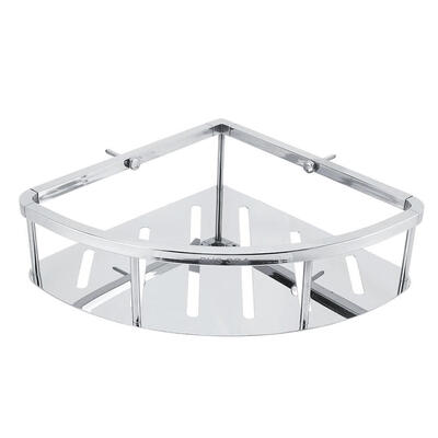 

Greensen Stainless Steel Wall Mounted Corner Shelf Storage Basket Holder Organizer Bathroom Decor
