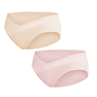 

October Angel Mother Pregnant Woman Low Waist Panties Cotton Crossing Force Lifting Belly Soft Breathable Postpartum
