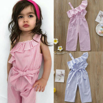 

Infant Baby Kids Girl Off Shoulder Romper Jumpsuit Bodysuit Clothes Outfit Set