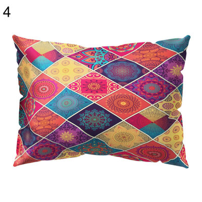 

Mandala Plaid Triangle Pillow Case Cushion Cover Sofa Bed Car Cafe Office Decor