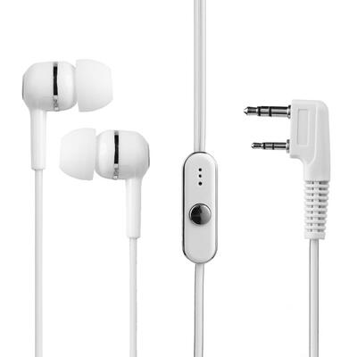 

2Pin Dual Earphone Earpiece Mic PTT for BAOFENG KENWOOD Radio Walkie Talkie