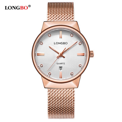 

Wishebay supply woven mesh gold wire strap ladies watch waterproof quartz watch calendar couple watch