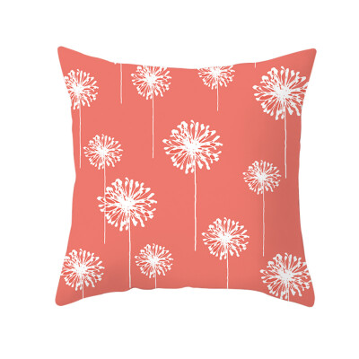 

〖Follure〗Living Coral Polyester Pillow Case Sofa Car Waist Throw Cushion Cover Home Decor