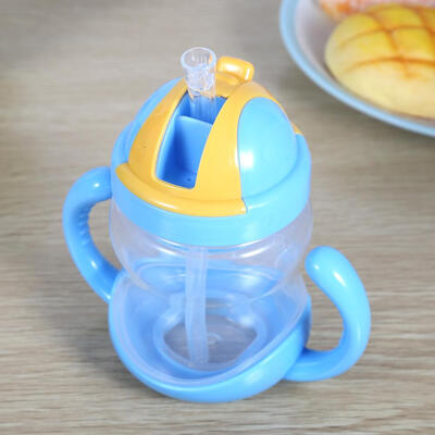 

Greensen280ML Cute Baby Cup Drinking Straw Kids Children Learning Safe Feeding Bottle Training Cups