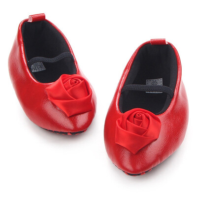 

Cute Baby Girls Bow Leather Frist Walkers Shoes Soft Soled Non-slip Footwear Crib Lace-up Shoes