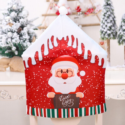 

JPGIF Christmas Decoration Chair Covers Dining Seat Santa Claus Home Party Decor