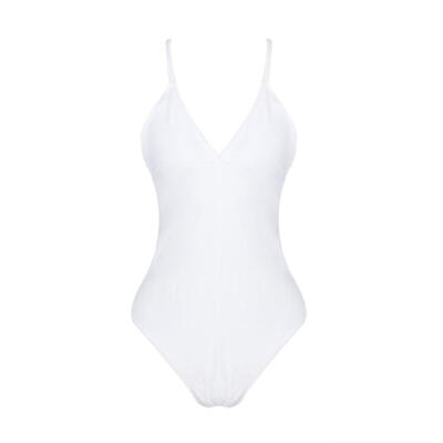 

Solid Color One Piece Bikini Swimsuit Sexy Backless Women Padded Beachwear