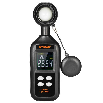 

UYIGAO Mini Digital Lux Meter LCD Display Handheld Illuminometer Luminometer Photometer Luxmeter Light Meter 0-200000 Lux with Max