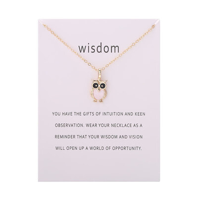 

Fashion Jewelry Hot Color Glaze Wisdom Owl Pendant Choker Necklace For Women Girl