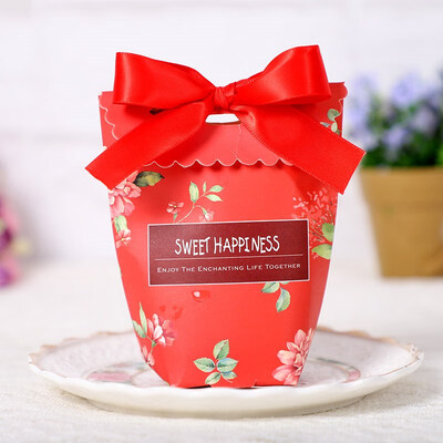

FUNNYBUNNY Ribbon Bow Candy Boxes Wedding Favor Box Sweet Gift Bags Packing Box