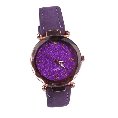 

Womens quartz watch simple diamond-studded digital star watch vibrato