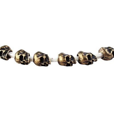 

Gobestart Skull Hair Cord DIY Accessories Ponytail Gothic Punk Antique Copper Headgear