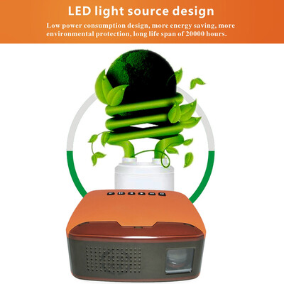 

MY20 Mini Portable LCD Projector 400 Lumens Full HD 1080P 110" LED Movies Video Multimedia Projection Machine for Family Education