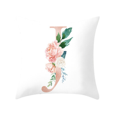 

Siaonvr Letter Pillow Alphabet Cushion Cover for Sofa Home Decoration Flower Pillowcase