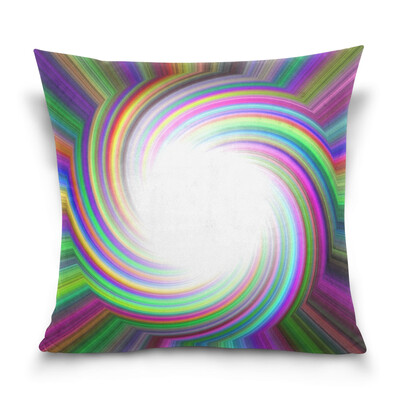 

ALAZA 16 X 16 inch Pillow Case Decorative Cushion Cover Circle Rainbow Pattern Pillowcase